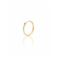 Anel Torcido com Zircônia Rosa Prata 925 Banho de Ouro 18k